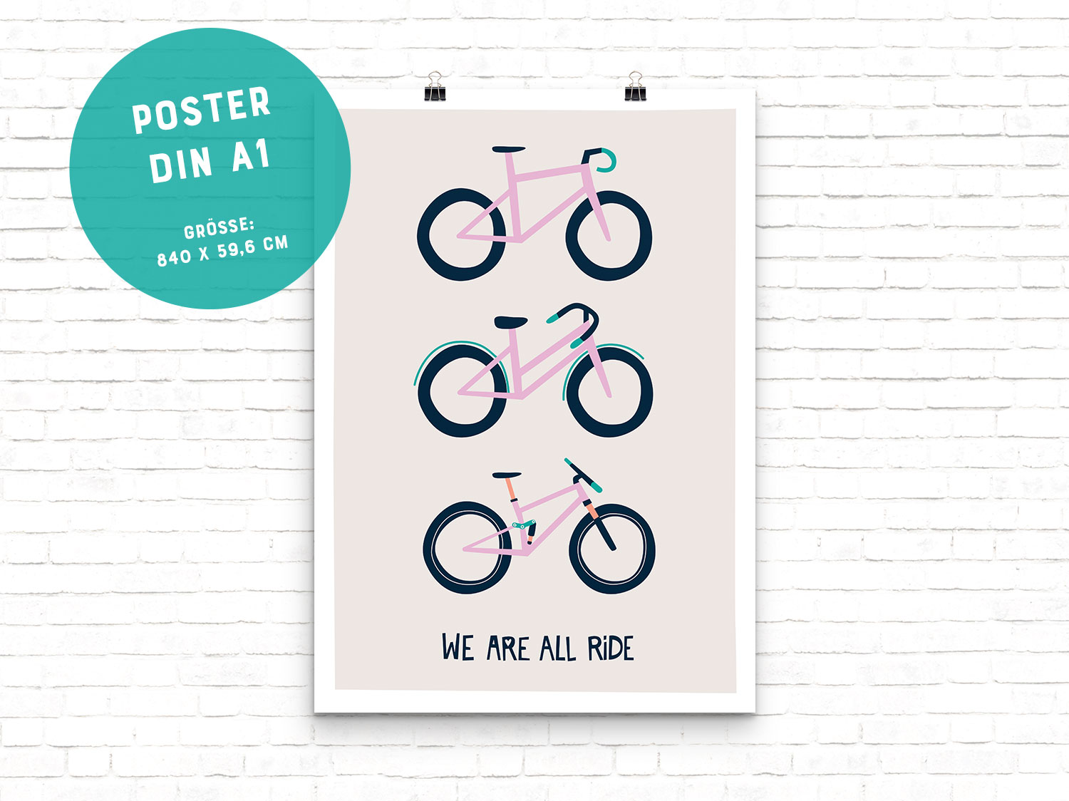 Poster All Ride A1 Madchen Auf M Radchen